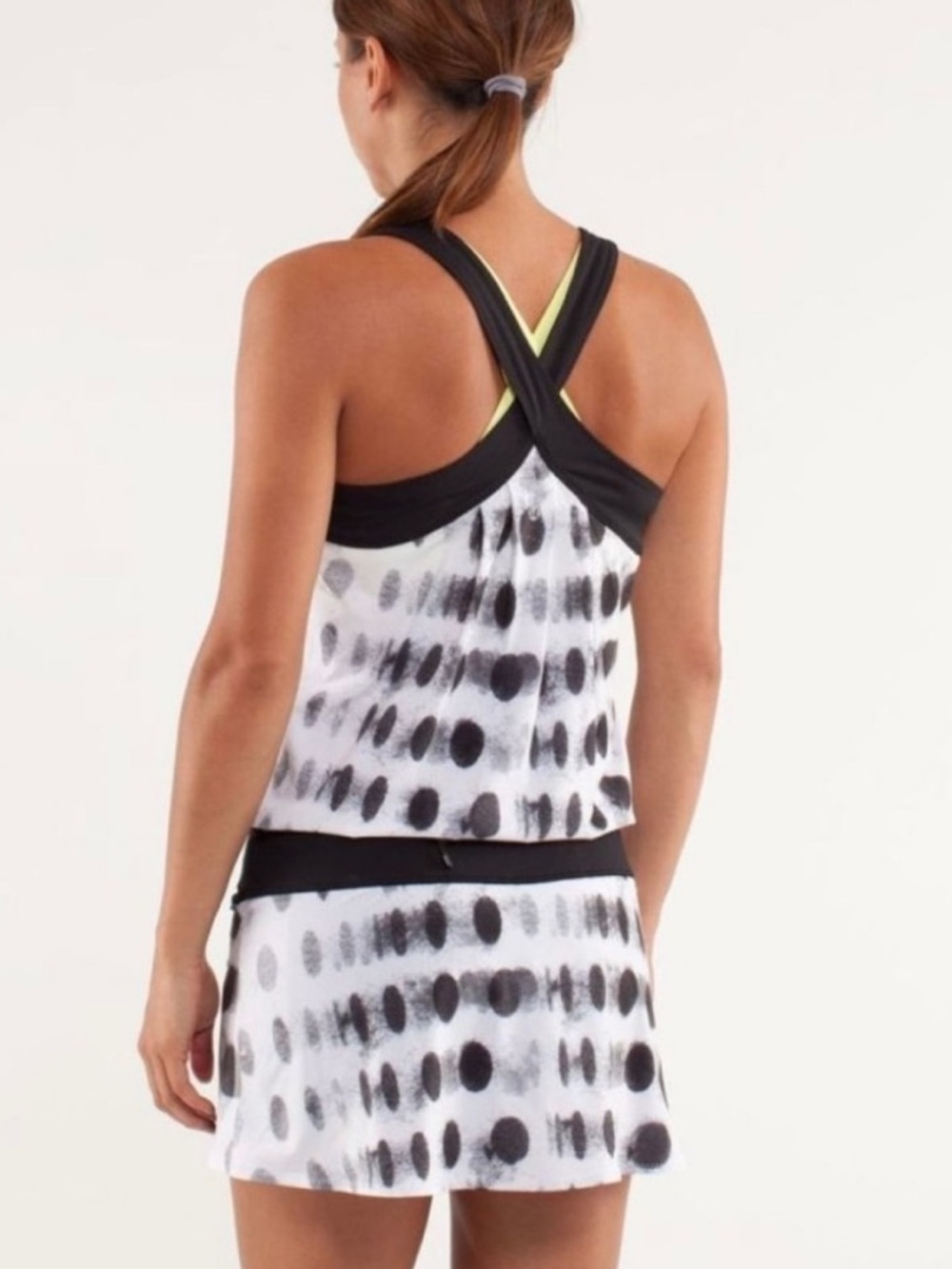 Lululemon Run For Your Money Jumper Romper with White Black Seaside Dot Size 6 - Picture 3 of 8